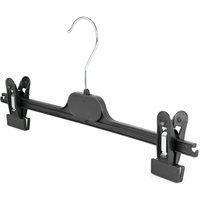 PAWNORA Plastic Adjustable Clip Coat Hangers Black 12X