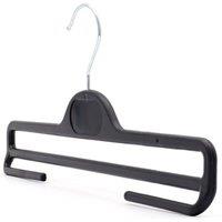 PAWNORA Plastic Coat Hangers with Bar BLACK 30X