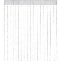 PAWNORA Beaded Curtains Hanging String Partition Curtain in White