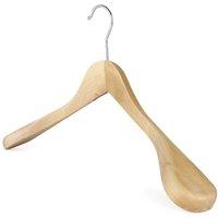 PAWNORA Coat Hangers With Broad Ends Natural wood 2X