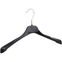 PAWNORA Black Plastic Coat Hangers 47cm 'Mens' 4X