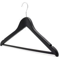PAWNORA Wooden Angled Coat Hangers BLACK 5X