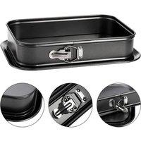 PAWNORA Cake Tin 32.7 x 23cm Rectangular Non-Stick in Black | Size: 32.7 x 23 cm