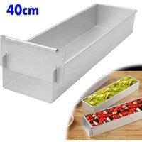 PAWNORA 40cm Loaf Cake Pan Rectangular Mousse Mold in Silver