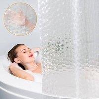 PAWNORA 3D EVA Diamond Shower Curtain in Clear