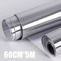 PAWNORA Self Adhesive Wallpaper Silver Stainless