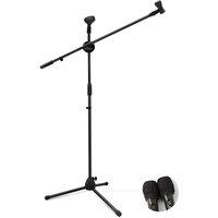 Ventryn Professional Adjustable Microphone Mic Stand Boom Arm Holder in Black
