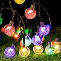 SPETLEK Multi colour 6.5m SOLAR POWERED RETRO BULB STRING LIGHTS