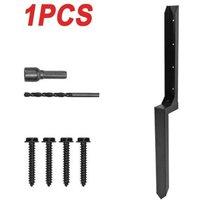 SPETLEK 1PCS Heavy Duty Steel Fence Post Repair Stake Anchor in Black | Size: 1.2m tall x 32mm wide