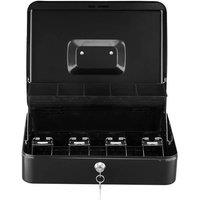 SPETLEK Black Heavy Duty Steel Cash Box Security Money Storage