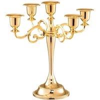 SPETLEK Gold European Style 5Arm Metal Candelabra Bronze | Size: 100 cm x 15 cm