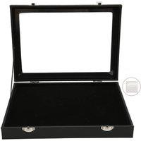 Ventryn 35x24cm Pin Display Case Shadow Box Badge Medal Storage Box in Black | Size: 35x24 cm