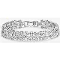 Jon Richard Women's Cubic Zirconia Mixed Stone Bracelet in Silver