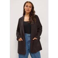 Yours Women's Open Edge Blazer in Brown | Size: 16