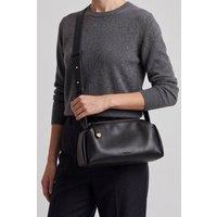 Vellin Women's Women's Soft Faux Leather Zip Top Shoulder Bag with Gift BOX in Black