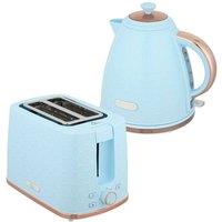 Rolipo Light Blue Kettle & Toaster Set 1.7L 3000W