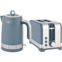 Rolipo Textured Matte Blue Kettle & Toaster Set 1.7L