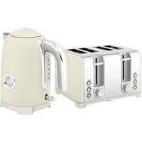 Rolipo Retro Beige Kettle & Toaster Set 1.7L 3000W