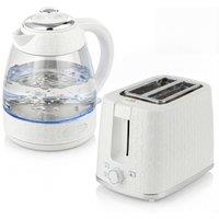 Rolipo Cream Kettle & Toaster Set, 1.7L 3000W