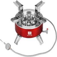 Rolipo 23800W Portable Gas Camping Stove with Piezo Ignition Case in Red
