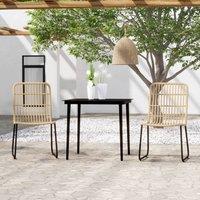 Berkfield Home 3 Piece Garden Dining Set Oak in Black