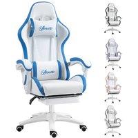 Rolipo 135 Reclining PU Leather Gaming Chair With Footrest & Headrest
