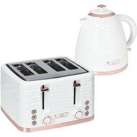 Rolipo Cream Kettle & Toaster Set 1.7L 3000W Rapid Boil
