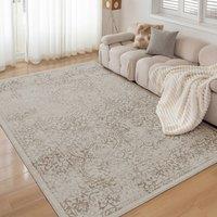 Livabliss Floransa Vintage Traditional Boho Living Dining Rug in Tan | Size: 80 cm x 220 cm