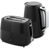 Rolipo Black Kettle & Toaster Set, 1.7L 3000W Fast Boil Kettle