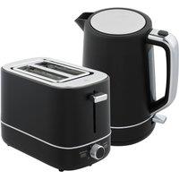 Rolipo Black Kettle & Toaster Set, 1.7L Fast Boil
