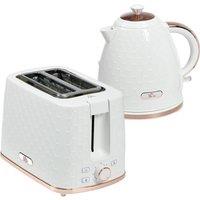 Rolipo Cream Kettle & Toaster Set 1.7L 3000W Glossy