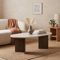 CALICOSY Oval Coffee Table L119 Cm - IRIS in Walnut