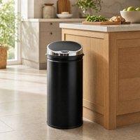 STILVORA 42L Sensor Rubbish Bin with Soft-Close Lid in Black