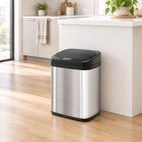 STILVORA Automatic Sensor Waste Bin with Removable Bucket in Silver