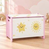 STILVORA Toy Storage Box with Lid in Pink