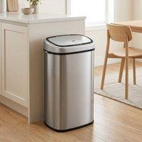 STILVORA Sensor Bin with Touch-Free Lid in Silver