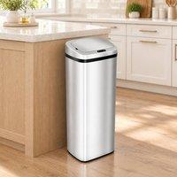 STILVORA 50L Touch-Free Sensor Bin in Silver
