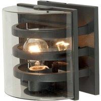 Netlighting Frida 1 Light Indoor Wall Light Graphite IP54 E27 in Grey