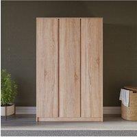 Seconique Malvern 3 Door Wardrobe in Light Oak