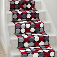 Bravich LTD Modern Spot Print Hallway Runner Rug Non Slip Low Pile in Black | Size: 60 cm x 900 cm