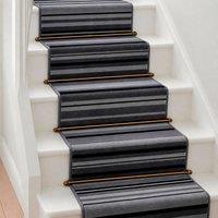 Bravich LTD Modern Striped Lines Hallway Runner Rug Non Slip Low Pile in Grey | Size: 60 cm x 720 cm