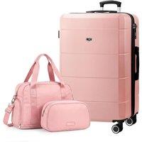 Lugg Jetset 3-Piece Travel Set - 28inch Suitcase, Duffel Bag & Toiletry Bag in Rose Gold
