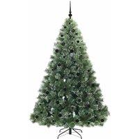 Berkfield Home Realistic Artificial Christmas Tree with 300 LEDs Green 210 cm PE