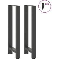 Berkfield Home Modern Coffee Table Legs Anthracite 2 pcs 50x(100-101) cm Steel in Dark Grey