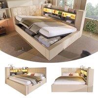 BTM 4FT6 Double Day Bed USB Type C Storage Beige