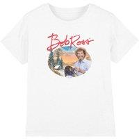Bob Ross A Warm Winter Kids T-Shirt, White | Size: 9-11 Years