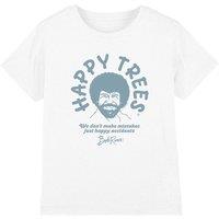Bob Ross We Don'T Make Mistakes Kids T-Shirt, White | Size: 3-4 Years