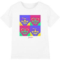 Bob Ross Bright Pop Art Kids T-Shirt, White | Size: 3-4 Years