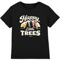 Bob Ross Happy Little Trees Kids T-Shirt, Black | Size: 3-4 Years