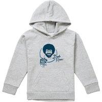 Bob Ross Tv'S Favourite Painter Youth Kidss Pull-Over Hoodie, Athletic Heather in Grey | Size: 5-6 Years